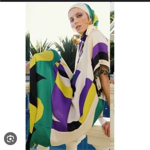 Zara beaded printed Kaftan